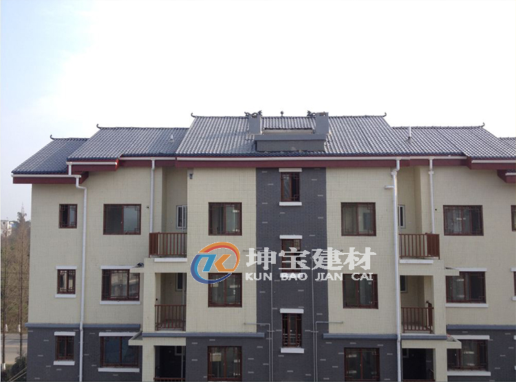 四川成都建豐安置小區屋面用合成樹脂瓦案例