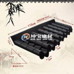 青灰色仿古建筑一體瓦裝飾雙流城區文化墻面圍墻瓦